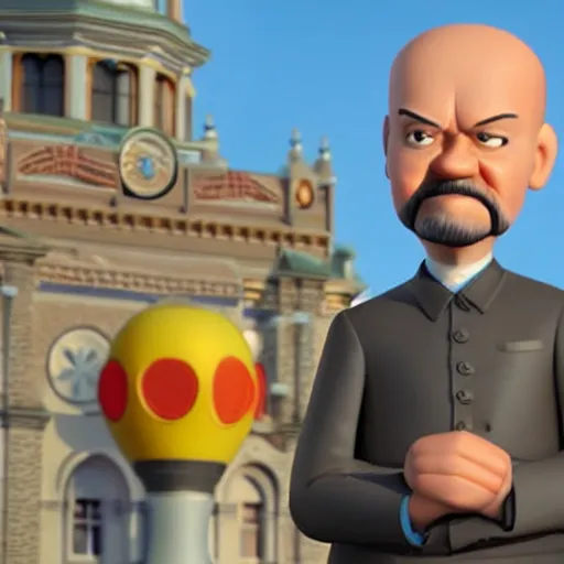 Image similar to vladimir lenin as a pixar character