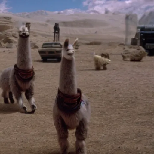 Prompt: star wars the llama strikes back