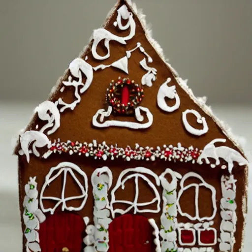 Image similar to a miniature gingerbread house version of the taj mahal,