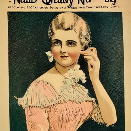 Prompt: a nail polish advertisement from a victorian magazine, high quality printing, intricate and detailed