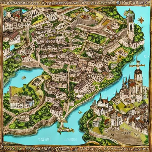 medieval town map