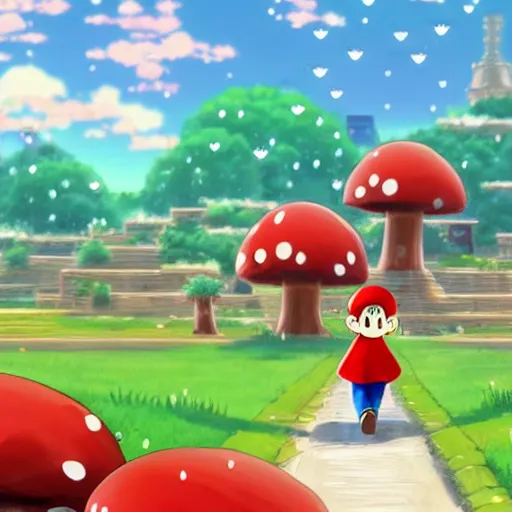 ✨️Spring Time in Mushroom Village✨️ I wish it rains and trees actually grow  big and old in the game 🥹 : r/tsukiodysseygame