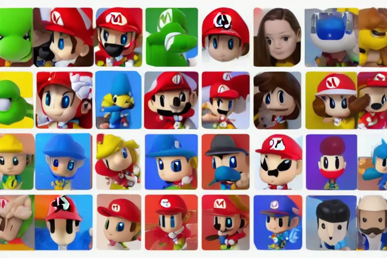 Image similar to super mario in style of a funko pop, funko pop,