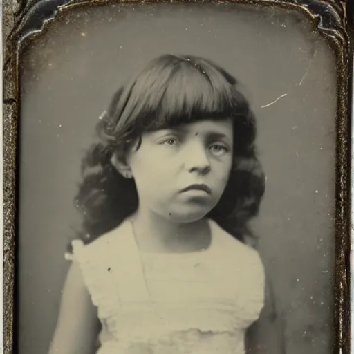 Prompt: tintype photo, girl cyclopes