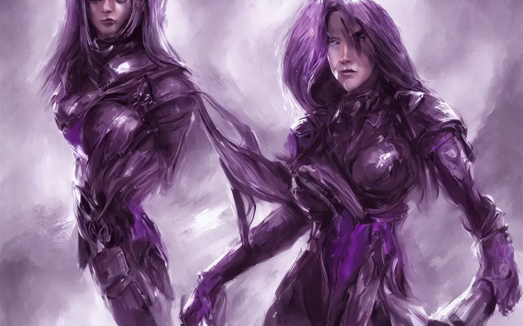 Image similar to valorant, concept art, purple, female, HD,