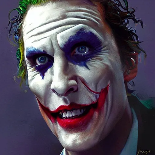 matthew mcconaughey as joker, dynamic pose, painted by | Stable ...