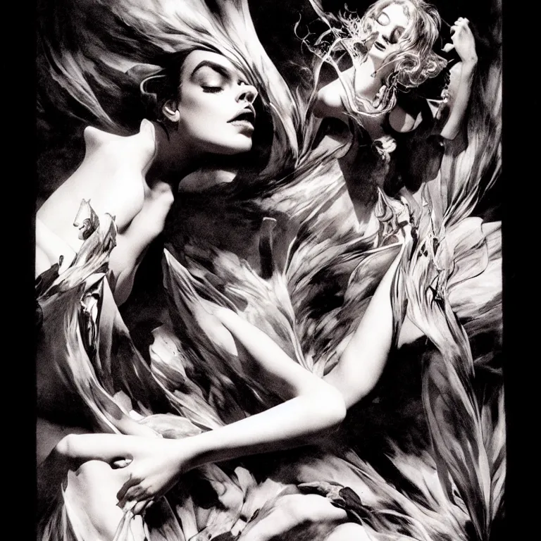 Image similar to fragrance advertising campaign by bernie wrightson