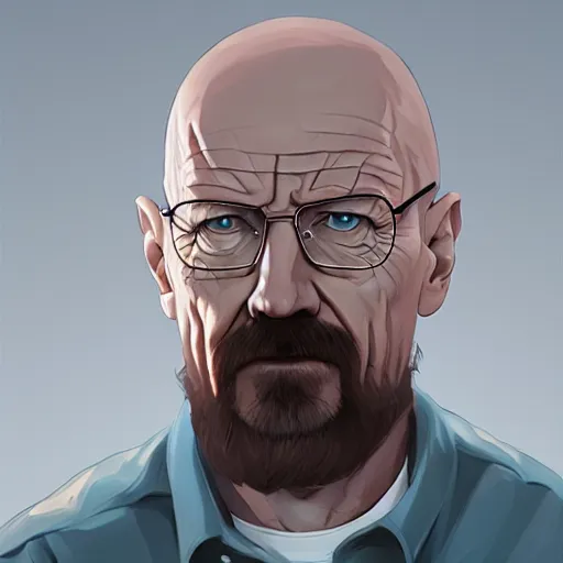 KREA - young walter white as a realistic anime girl, art by Guweiz