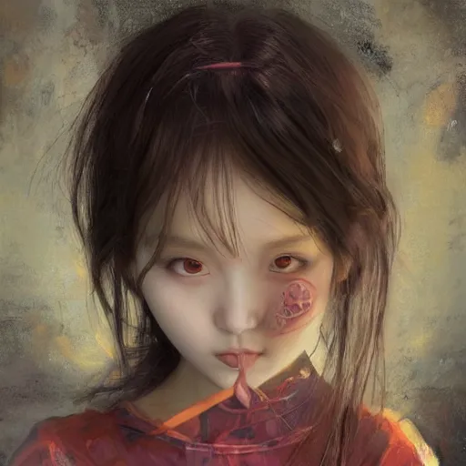 Prompt: girl, art by sosuke morimoto and yuqi wang,