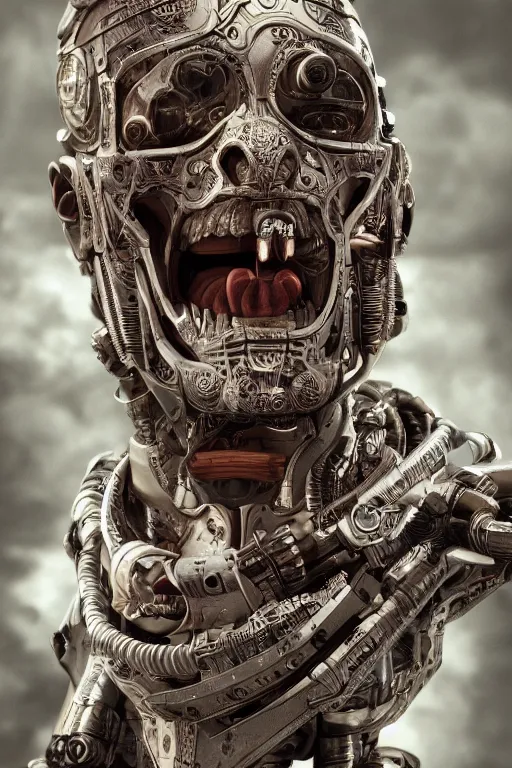 Image similar to cyborg shakespeare, ultra realistic, concept art, intricate details, highly detailed, photorealistic, octane render, 8 k