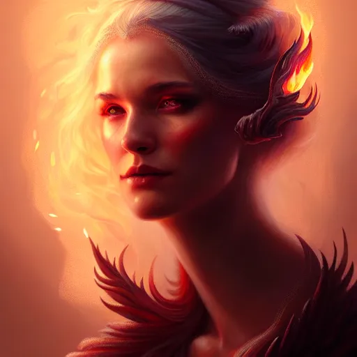 Image similar to Magician, female, fantasy, flames, frost, dramatic, intricate, elegant, highly detailed, digital painting, artstation, concept art, smooth, sharp focus, illustration, octane render, art by Leesha Hannigan, Ross Tran, Thierry Doizon, Kai Carpenter, Ignacio Fernández Ríos