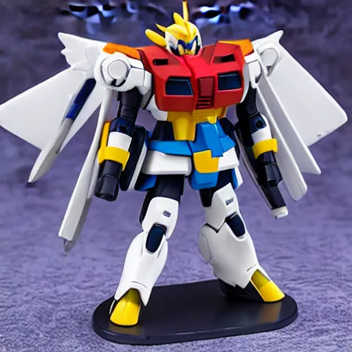 Image similar to high quality portrait flat matte painting of gundam， in the style of nendoroid and Toon toys , flat anime style, thick painting, medium close-up