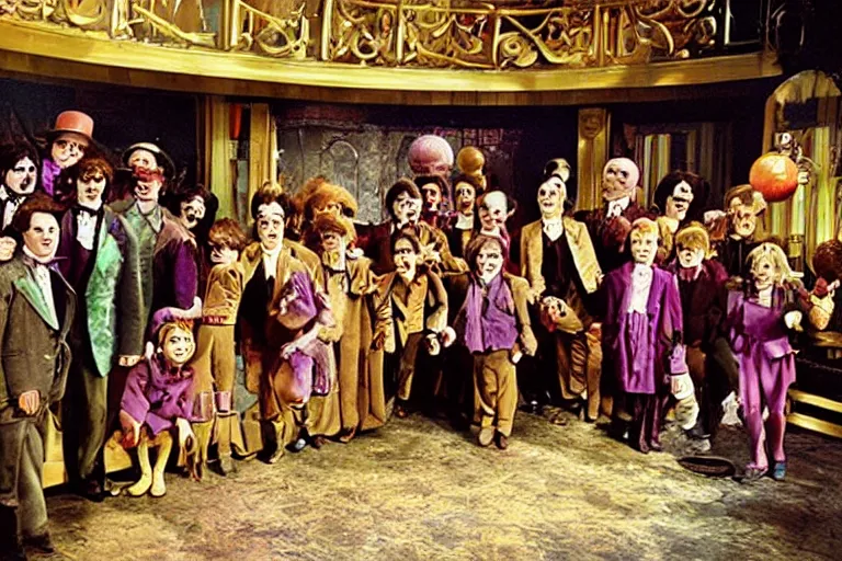 Prompt: an amazing award winning photo of the backrooms from willy wonka ’ s chocolate factory