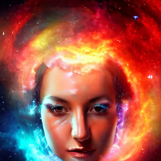 Prompt: goddess portrait ,drawn in water ,fire,smoke,hyper realistic,photo real, concept art, nebulas trail as she moves highly detailed, hdri, 4k -