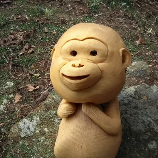 Image similar to potato carved as a monkey