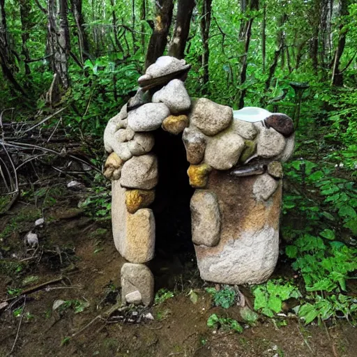 Image similar to Toilet from the stone age