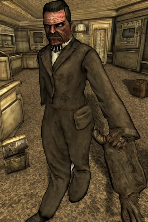 Prompt: Mister House from Fallout New Vegas