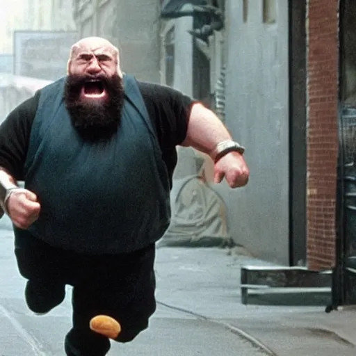 Prompt: Danny Devito staring as Zangief in the Street Fighter 2024 movie