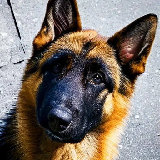 Prompt: professional photo of a cute german shepard