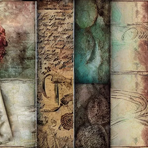 Prompt: detailed and highly digital mixed media digital collage textures