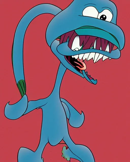 Prompt: perry the platypus xenomorph, animation cel