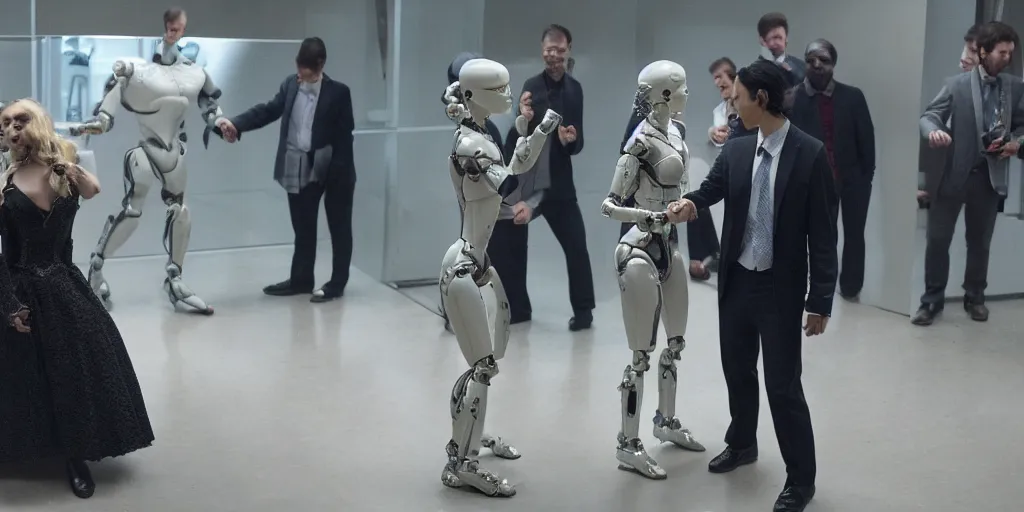Image similar to the humanoid robot dances in the american tv series westworld