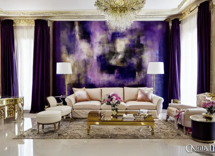 Image similar to a high end luxury living room designed by dorina costras, interior design magazine photography