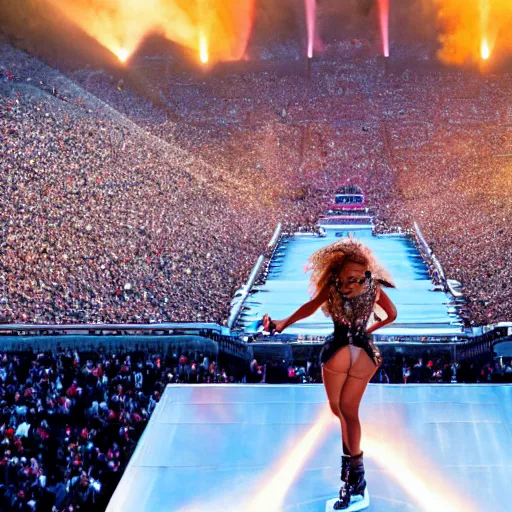 Image similar to Beyonce giving a concert, EOS 5D, ISO100, f/8, 1/125, 84mm, RAW Dual Pixel, Dolby Vision, HDR, professional