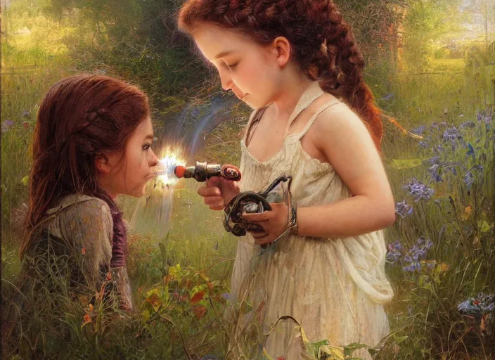 Image similar to a rusty broken down little robot, Lilia Alvarado, Sophie Anderson, Mark Arian, Bob Byerley, Charlie Bowater, Mark Brooks, Steve Henderson, Justin Gerard, Arthur Hughes, Edward Robert Hughes, Mark Keathley, Victor Nizovtsev, Carlos Shwabe, Ross Tran, WLOP