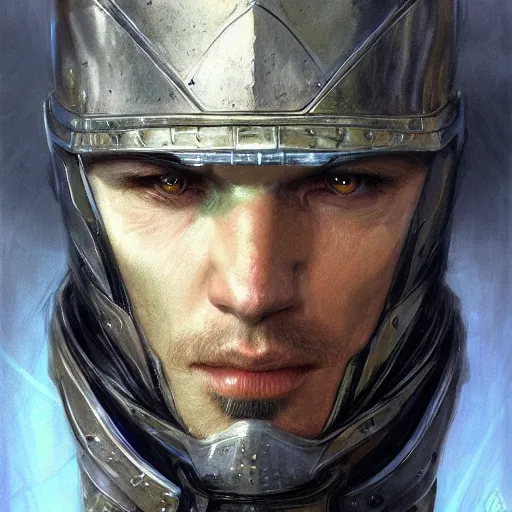 Prompt: snake as a realistic fantasy knight, closeup portrait art by donato giancola and greg rutkowski, realistic face, digital art, trending on artstation, symmetry!!