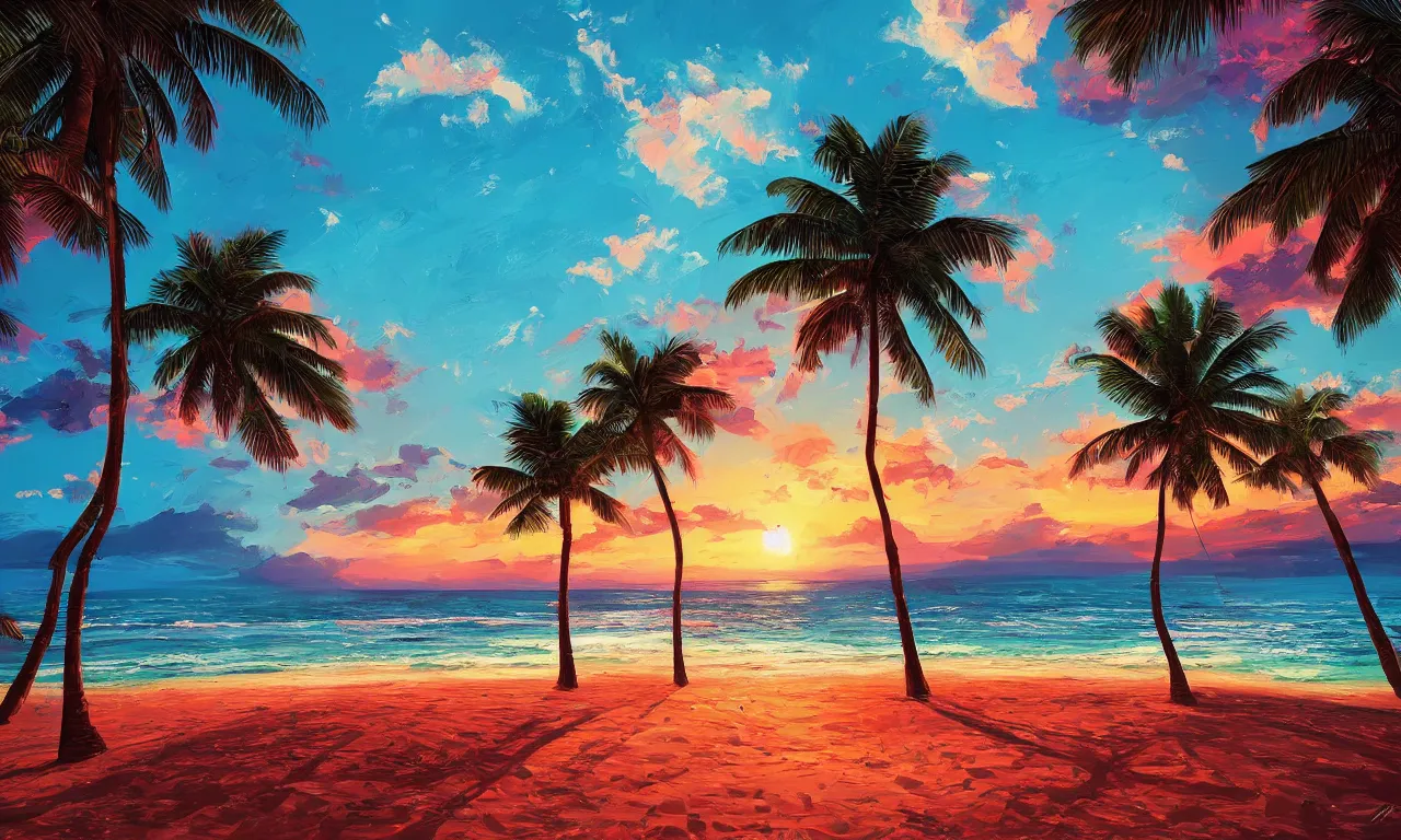 Image similar to paradise beach by alena aenami artworks in 4 k