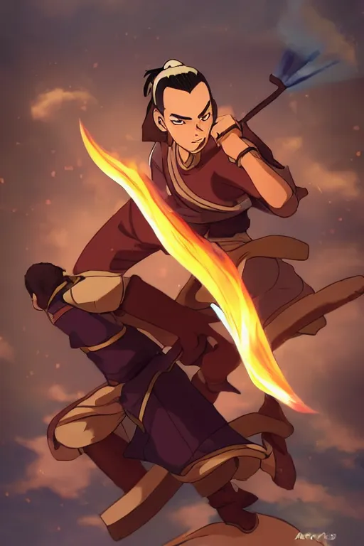 Image similar to Sokka is shocked find out that he is a fire bender by accidentally setting his boomerang on fire, made by Stanley Artgerm Lau, WLOP, Rossdraws, ArtStation, CGSociety, concept art, cgsociety, octane render, trending on artstation, artstationHD, artstationHQ, unreal engine, 4k, 8k,