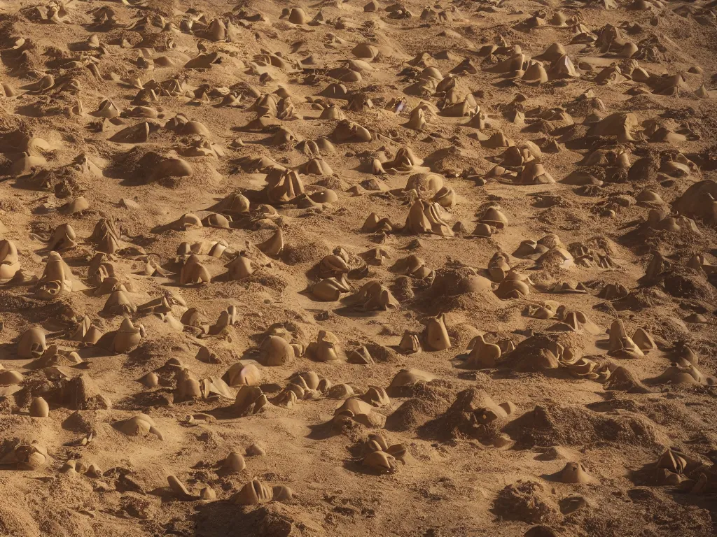 Prompt: the line of bene gesserit people in full - face golden glowing masks in a dry rocky desert landscape, alien spaceship in the sky, ancient abandoned city beneath the sand, by christopher doyle and alejandro jodorowsky, anamorphic lens, kodakchrome, cinematic composition, very detailed photo, 8 k,