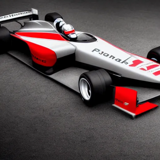 Prompt: promotional photo of a porsche formula 1 car