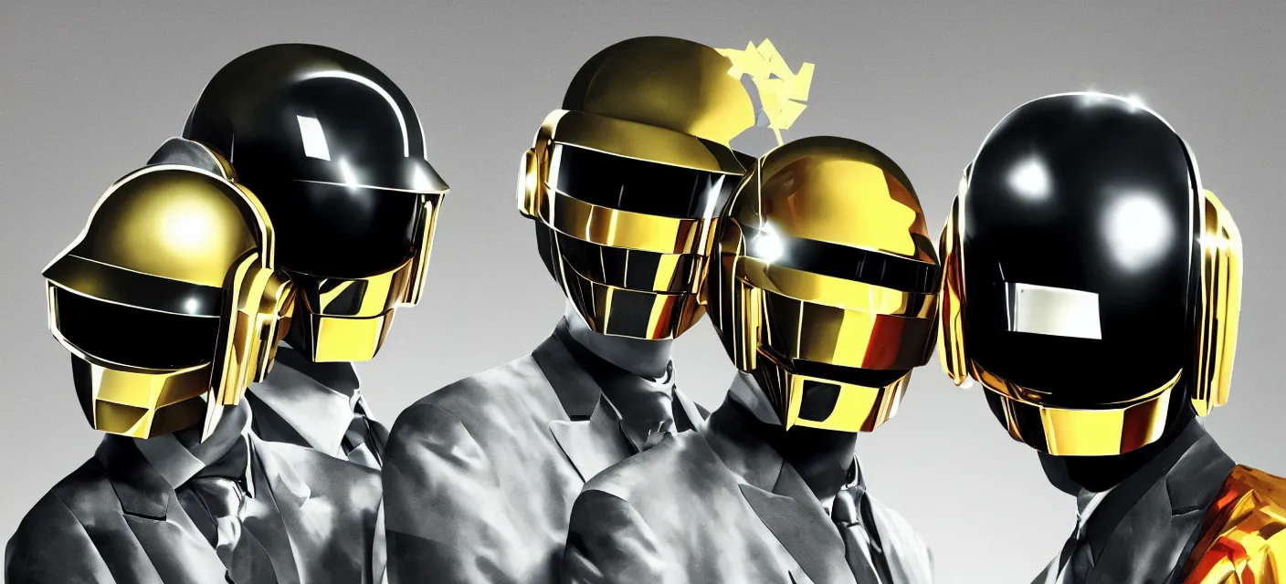 Image similar to daft punk wallpaper, low poly, large,