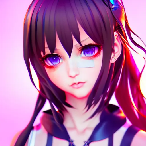 Prompt: vienna virtual youtuber, stylized, 3 d, artstation, hd, cgsociety, cgi, digital, illustration, arts, realistic, dramatic, cinematic, artistic, famous, detailed