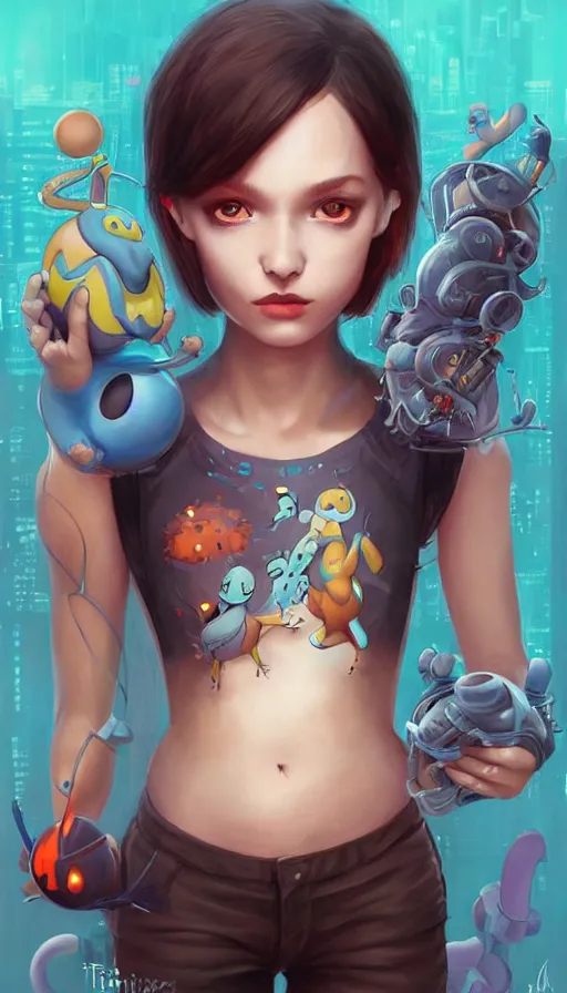 Image similar to lofi BioPunk Pokemon Charmander portrait Pixar style by Tristan Eaton_Stanley Artgerm and Tom Bagshaw,