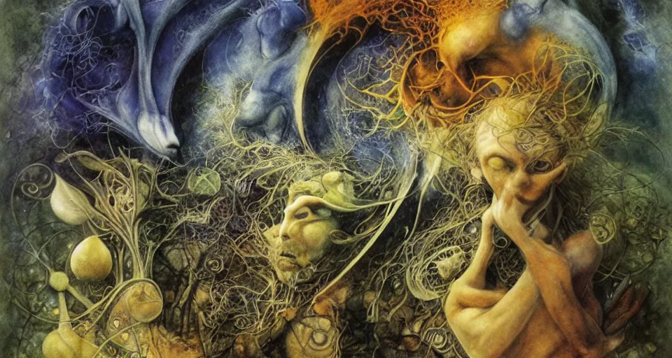 Image similar to the two complementary forces that make up all aspects and phenomena of life, by Brian Froud