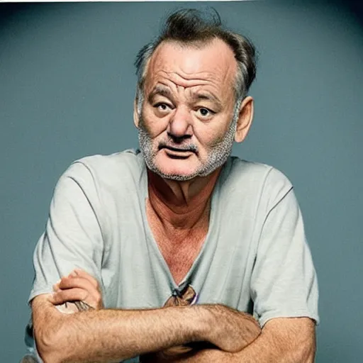 Image similar to bill murray, role model, inspiring, funniest comedian ever, great roles, living legend, humble, friend of the people, he helps the people, cleans up mess, playful prank where does something unlikely but memorable, we all meed a friend like bill murray, protect him at all costs!