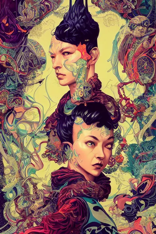 Prompt: Tristan Eaton, victo ngai, peter mohrbacher, artgerm Asura portrait