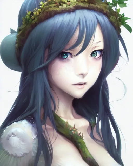 Image similar to character concept art of an anime forest witch | | cute - fine - face, pretty face, realistic shaded perfect face, fine details by stanley artgerm lau, wlop, rossdraws, james jean, andrei riabovitchev, marc simonetti, and sakimichan, tranding on artstation