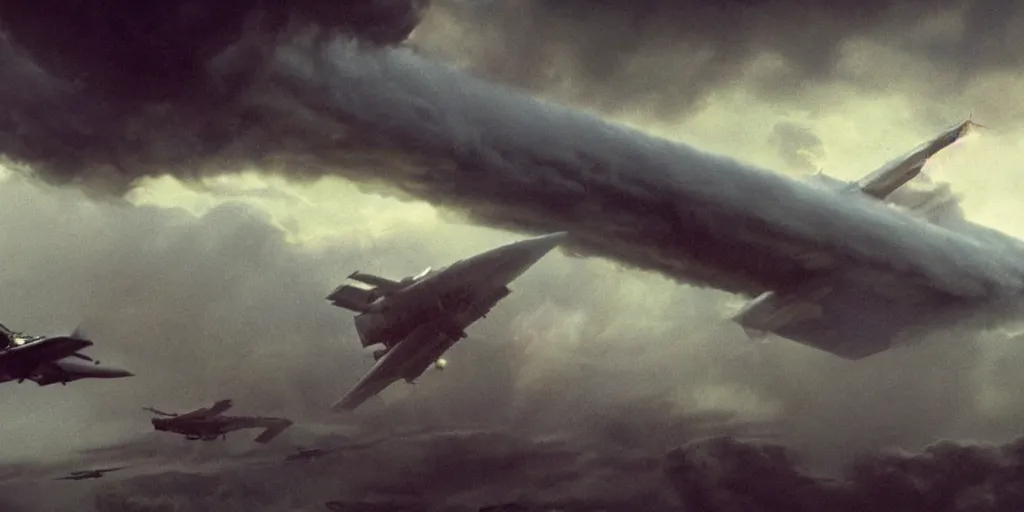 Image similar to screenshot from a renaissance airship cyberpunk cinematic masterpiece, hurricane tornado rain mist hail debris flying, fps, cinematography, photo, photography, 4 k, by greg rutkowski, roger deakins