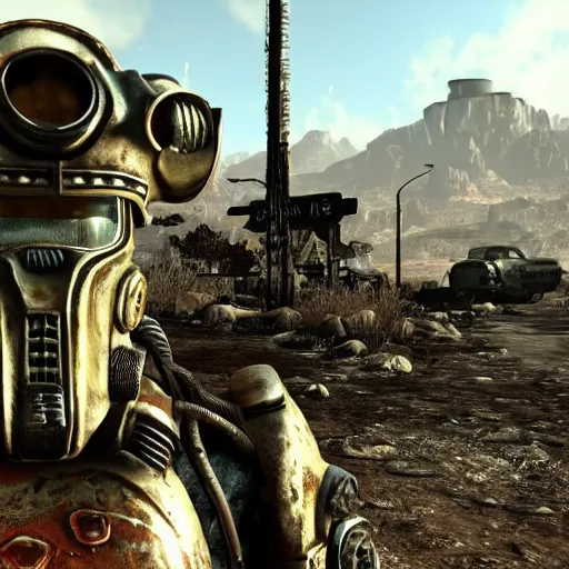 Image similar to screenshot of fallout : new vegas remastered - 2 0 2 7