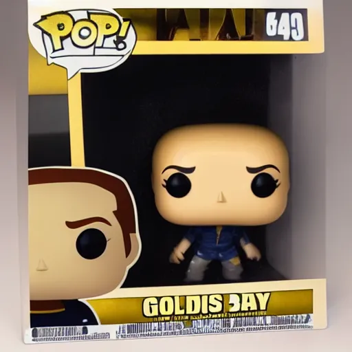 Prompt: golden funko pop, product image, ebay listing