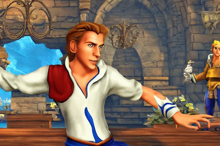 Image similar to screenshot of guybrush threepwood in super smash bros, high resolution, hd, 4k