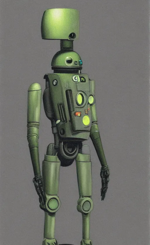 Prompt: forestpunk droid character concept by Ralph McQuarrie