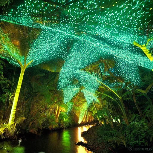 Image similar to river of light in a tropical rainforest