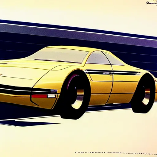 Prompt: concept art for a one person car, painted by syd mead, high quality