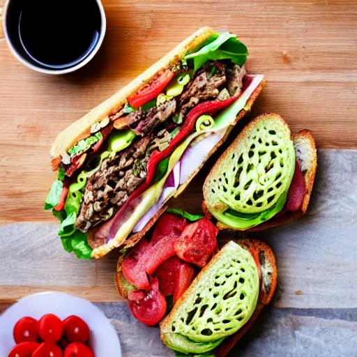 Image similar to healthy sandwiches that will blow your mind, blog, lifestyle, Insanely Detailed, 8k, UHD