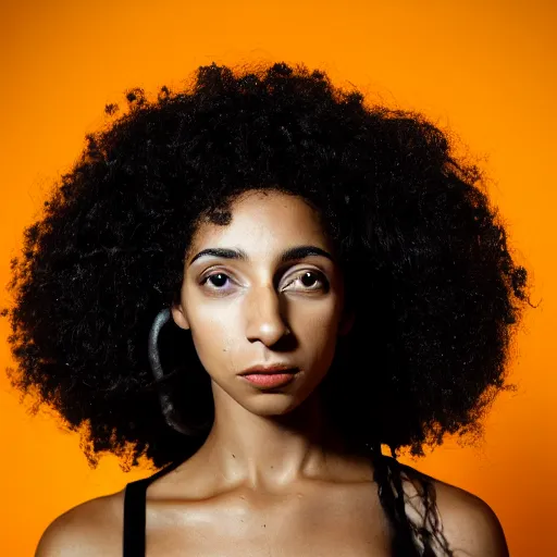 Image similar to a mixture of esperanza spalding and lianne la havas, hyperrealistic, gorgeous